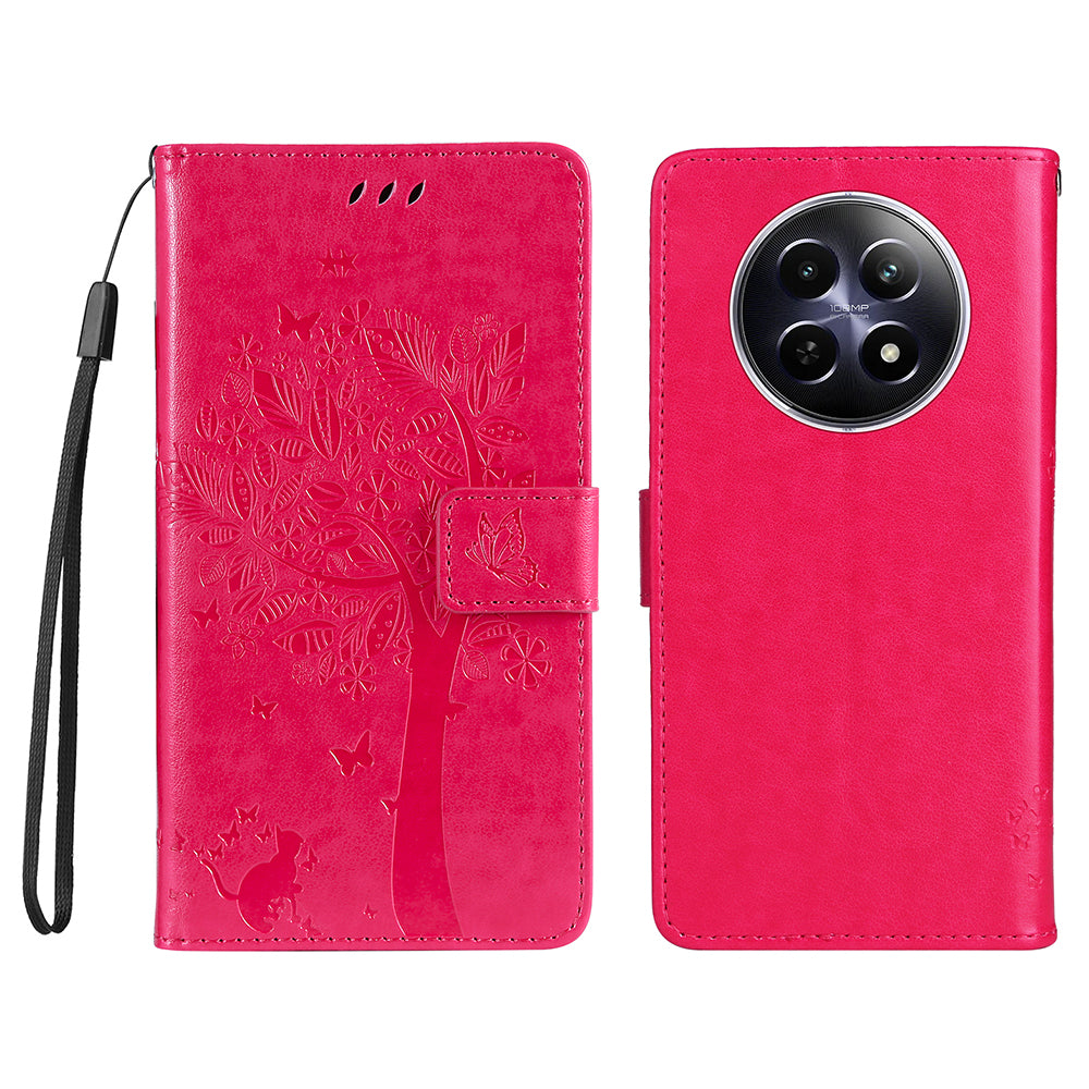 KT Imprinting Flower Series-3 For Realme 12 Wallet Case Tree Pattern Leather Phone Stand Cover KT Imprinting Flower Series-3 For Realme 12 Wallet Case Tree Pattern Leather Phone Stand Cover